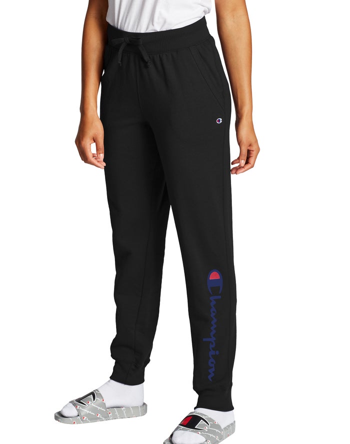 Jogger Champion Mujer - Powerblend Fleece Script Logo ( Negras ) 6751342-JT